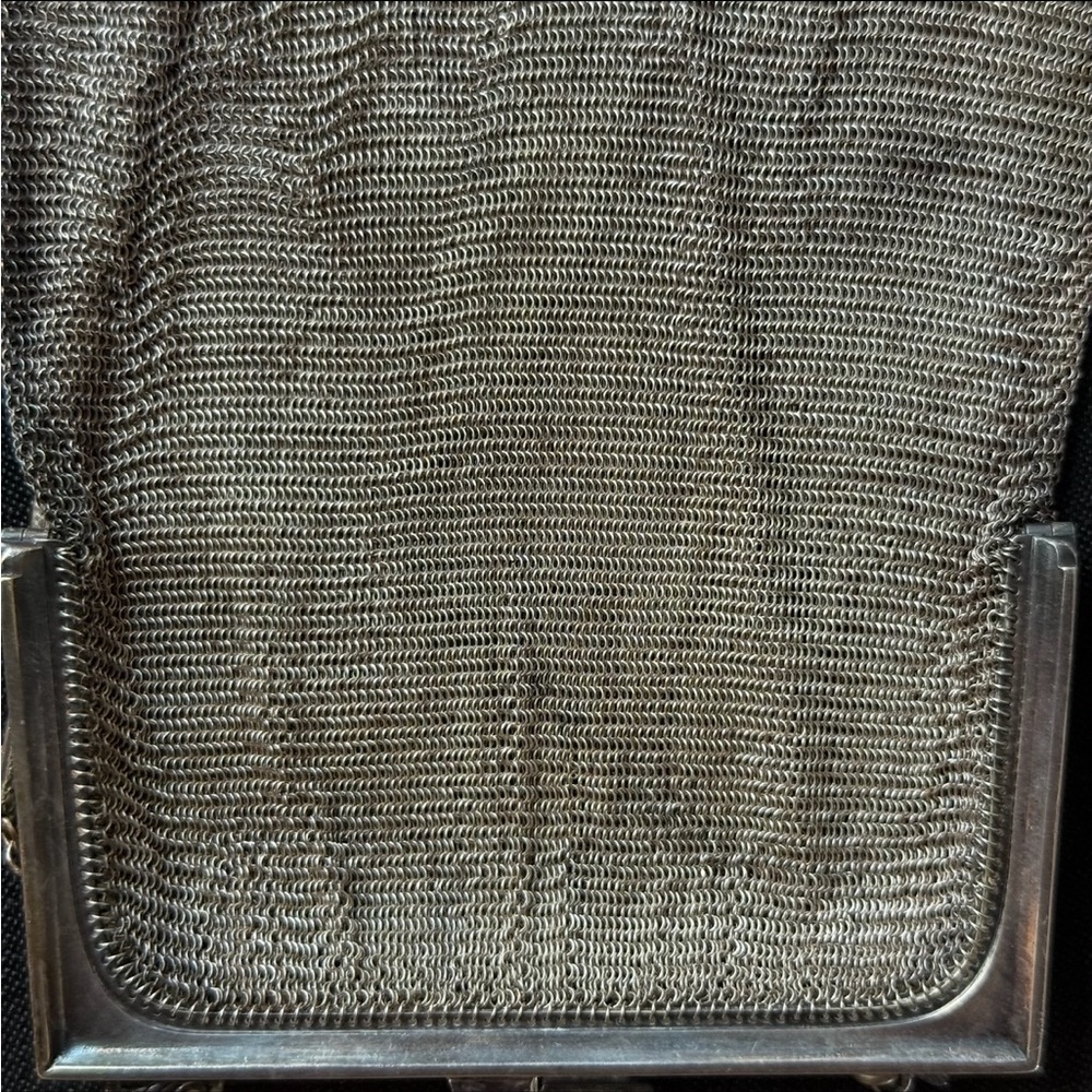 Vintage 925 Sterling Silver Mesh Fringe Evening Purse - Picture 10 of 13